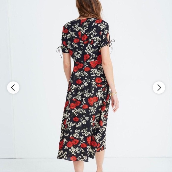 Madewell Hillside Daisy Floral Midi Wrap Dress Size 00 - Picture 3 of 11